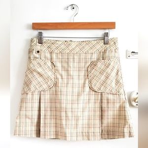 Lolë Neutral Plaid Tennis Skort